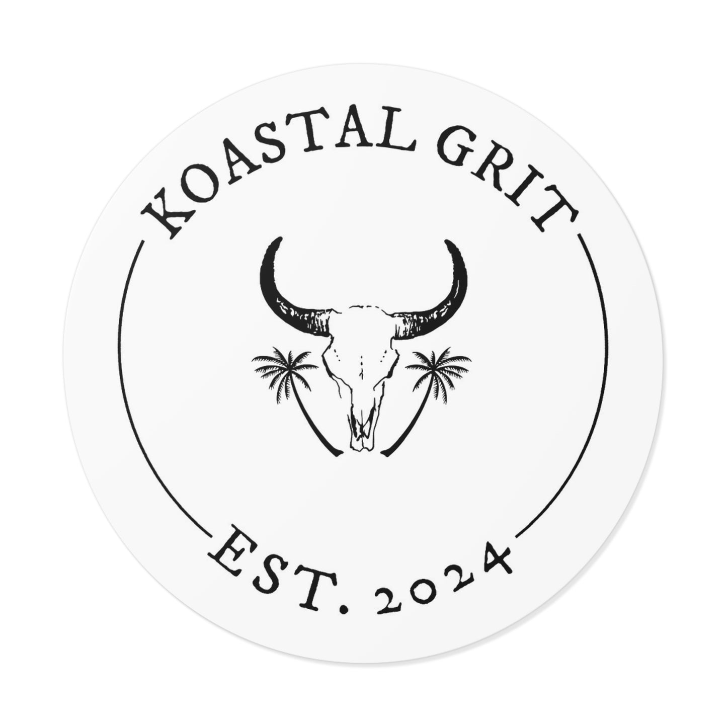 Koastal Grit Round Vinyl Sticker